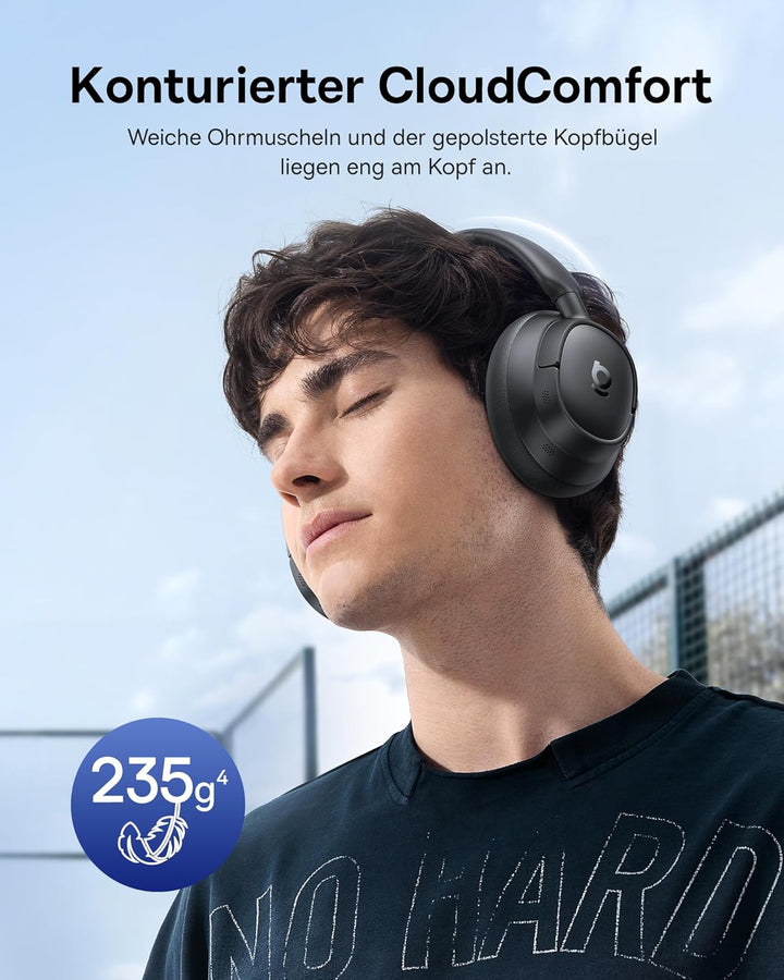 Baseus EH10 NC Bluetooth Kopfhörer mit -45dB Hybrid Active Geräuschisolierung, Over-Ear Kopfhörer mi