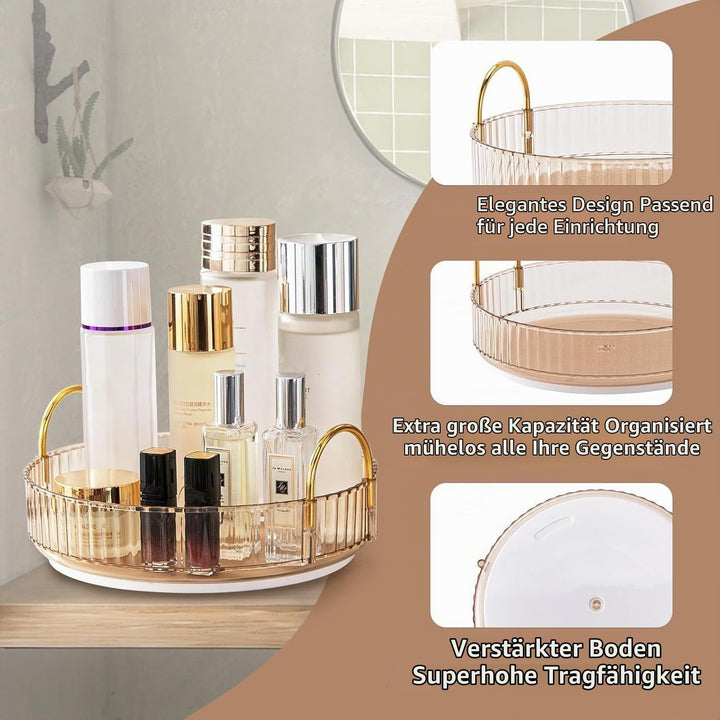 Make Up Organizer, 360° Drehbar Kosmetik Organizer, Beauty Organizer, Hautpflege Organizer für Badez