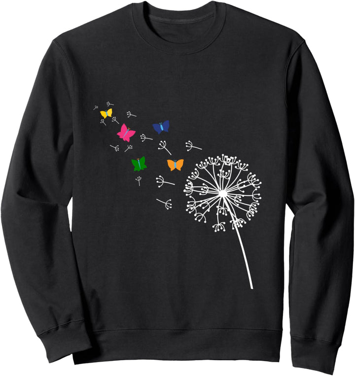 Pusteblume Schmetterlinge Sporen Sweatshirt