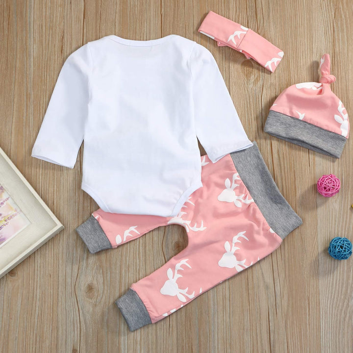 Neugeborene Baby Mädchen Kleidung Mama Sprüche Mama Mini Strampler Top Hose Outfit Set mit Stirnband