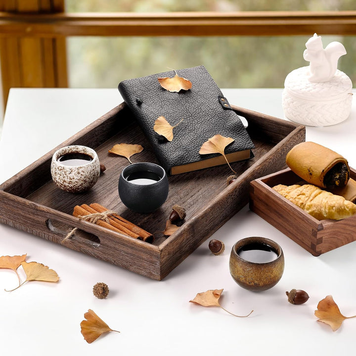 ecooe Espressotassen Dickwandig aus Steingut 5er Set 50ml, Handgefertigt Porzellan Kaffeetassen, Ker