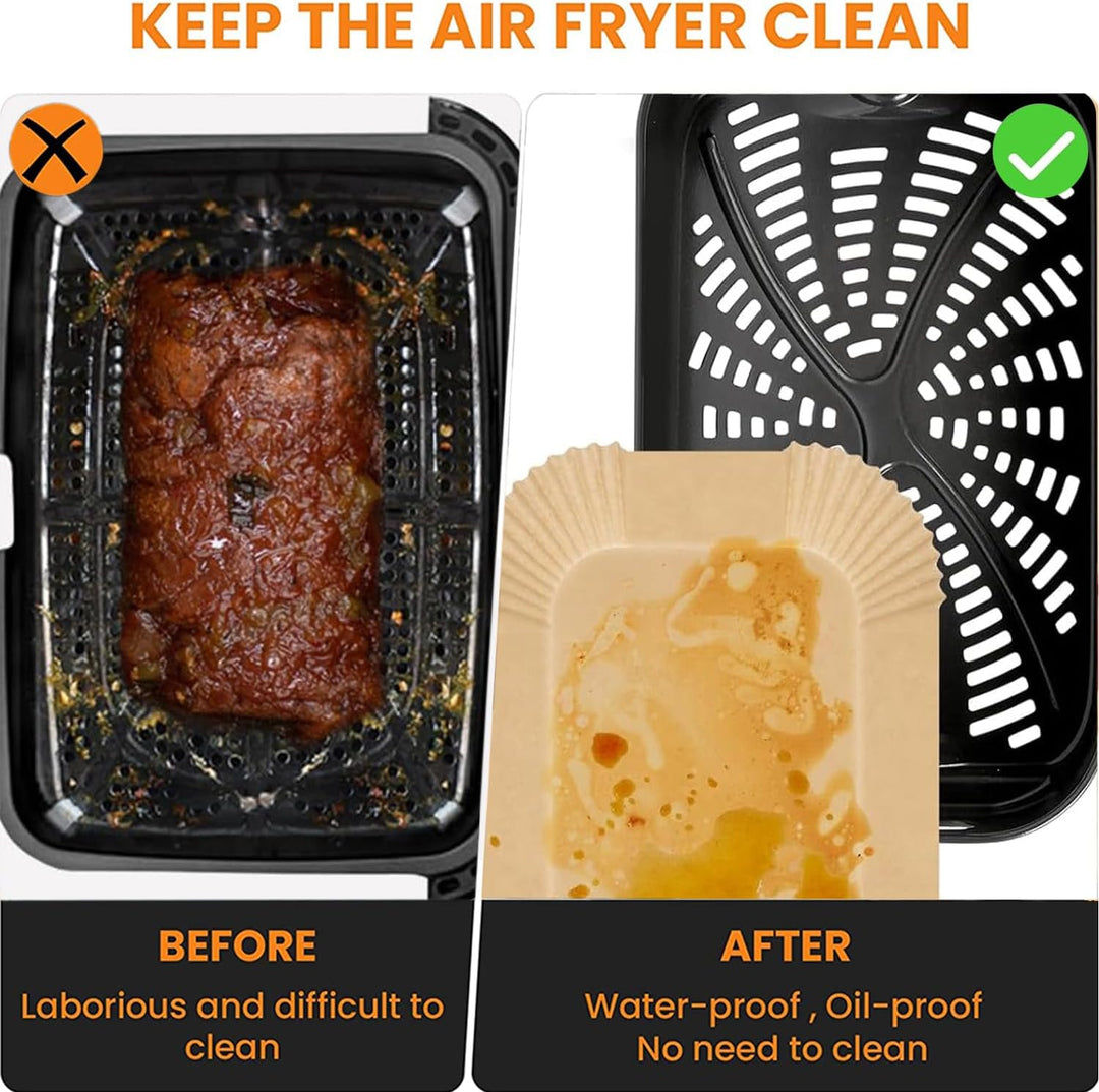 100 Stück Backpapier für Heissluftfritteuse Ninja Foodi MAX Grill & Air Fryer AG551EU AG551EUCP, Rec