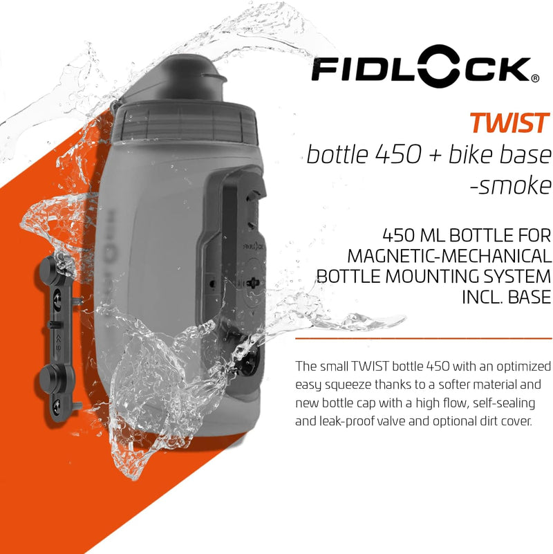 Fidlock Flasche 450 Stück Bike Base Magnetischer Flaschenhalter für Fahrräder, Flaschenhalter, Rennr