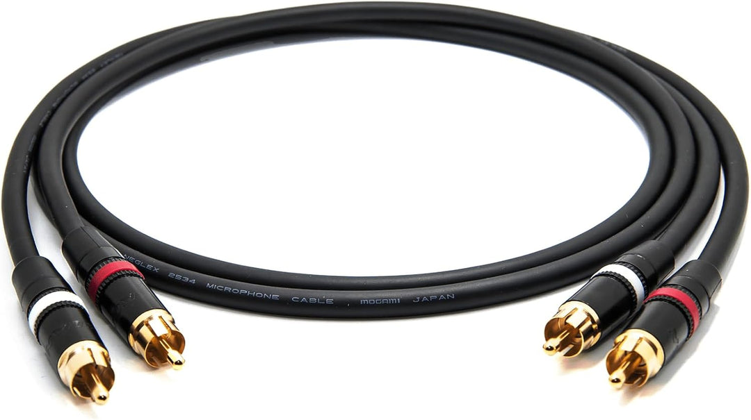 enoaudio Mogami 2534 Quad Stereo Paar (L,R) Audio Kabel | Neutrik Gold Cinch RCA | HiFi, 1,0 m, 1,0