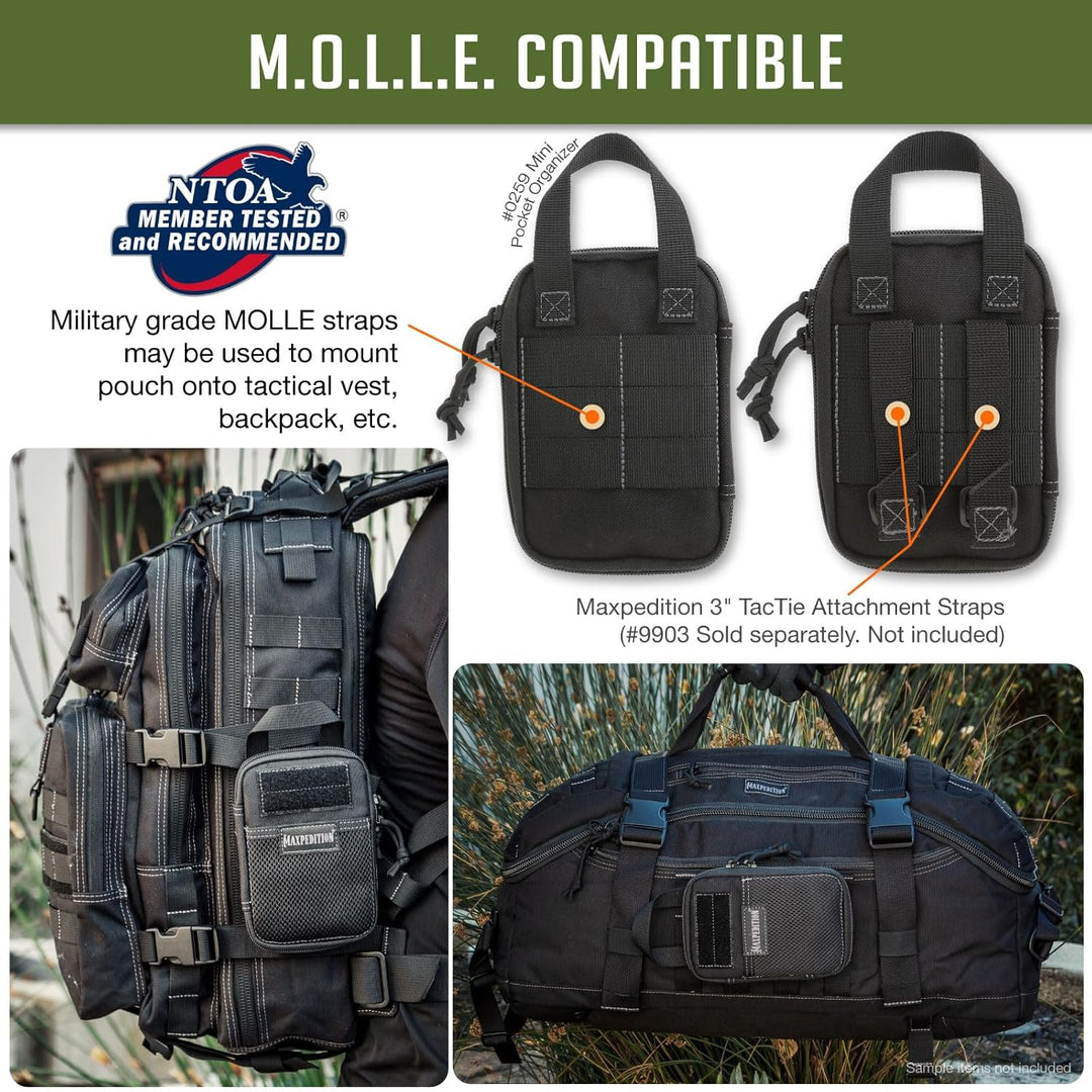 Maxpedition Mini-Taschen-Organizer Schwarz, Schwarz