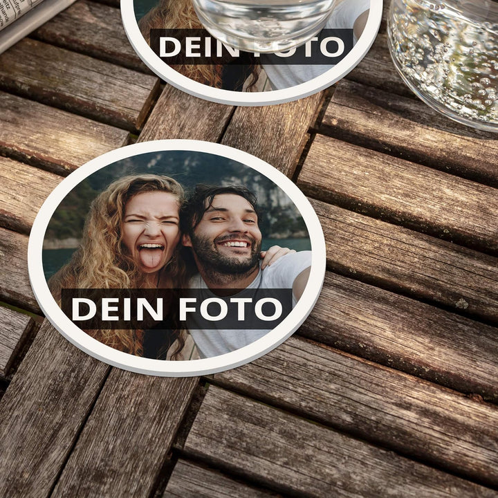 PhotoFancy® – Untersetzer mit Foto personalisiert - Personalisierbare Kunststoff Untersetzer Bedruck