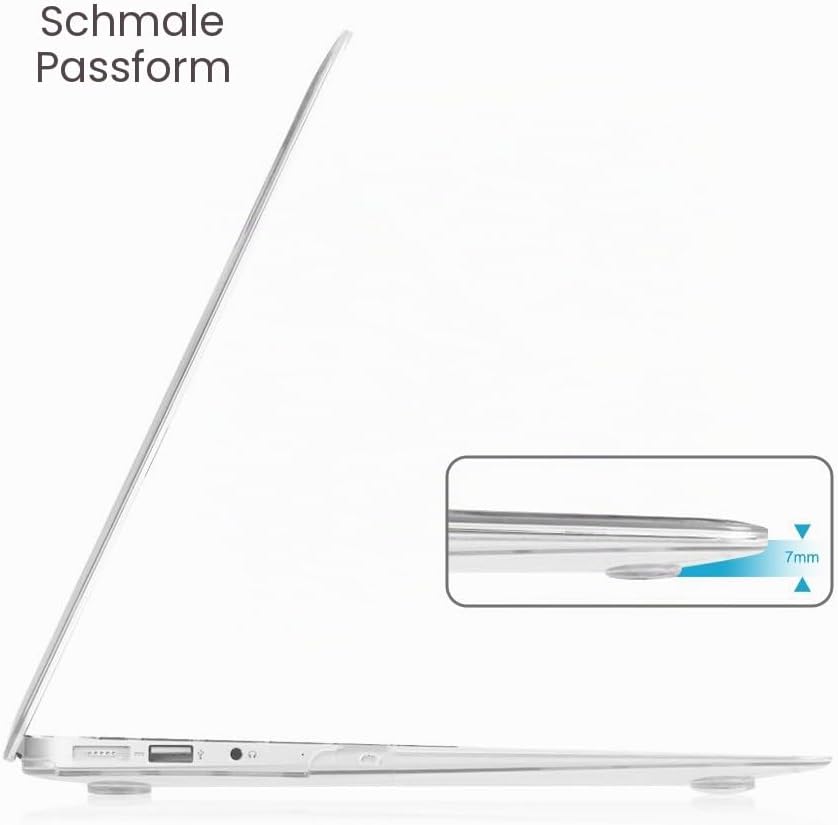 Fintie Hülle Kompatibel mit MacBook Air 13 (2010-2017) A1466/A1369, Ultradünne Plastik Hartschale Sc