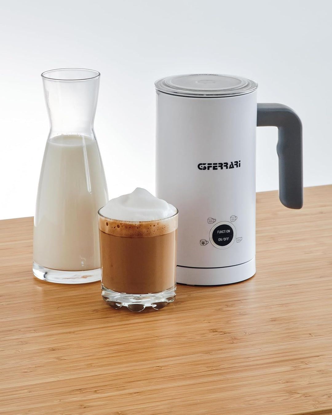 G3 Ferrari G10173 Milchaufschäumer, 500 Watt, 300 ml, 4 Funktionen, Weiss