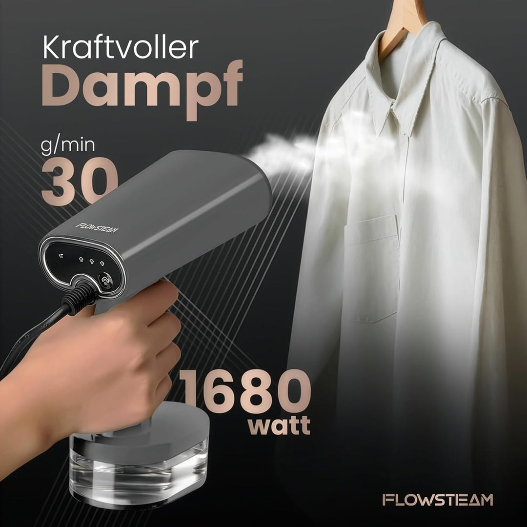 FLOWSTEAM® Dampfglätter - Handdampfer - Matte Gray Editon