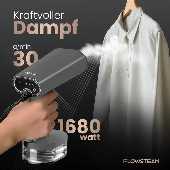 FLOWSTEAM® Dampfglätter - Handdampfer - Matte Gray Editon