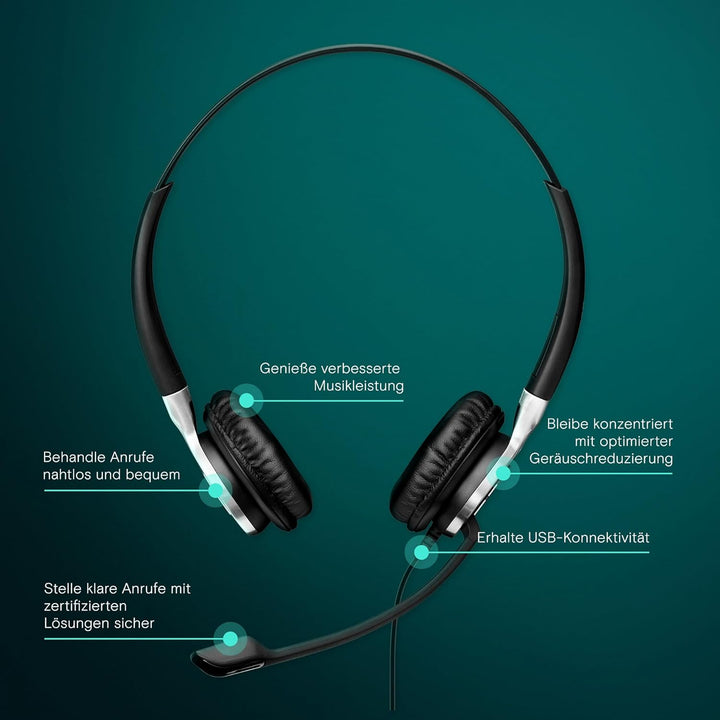 EPOS Impact 660 ANC USB - Premium Kabelgebundenes Headset mit Aktiver Geräuschunterdrückung, Optimie