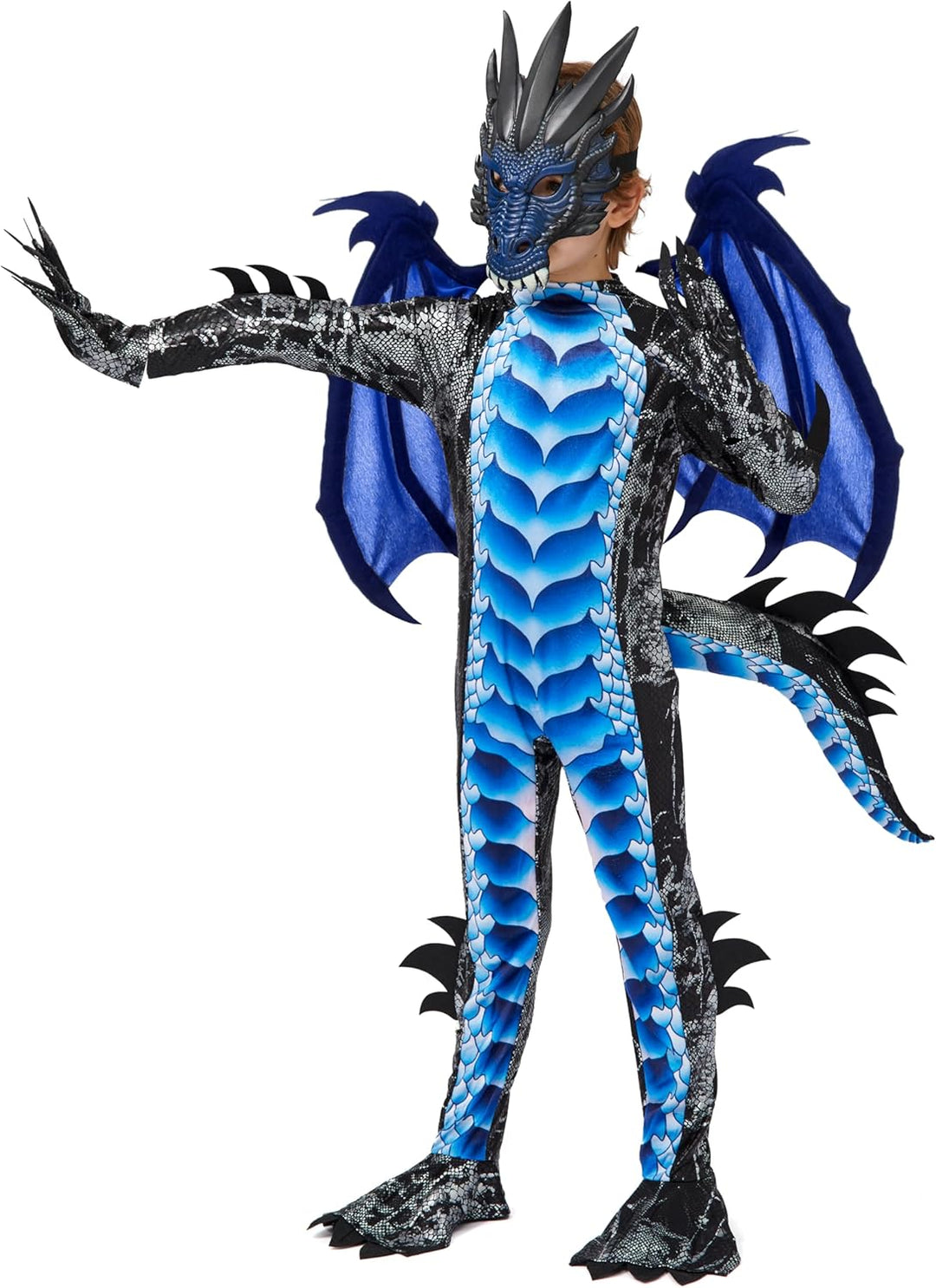 Spooktacular Creations Kind Jungen Drachenkostüm, Drachenflügel und Maske, Halloweenanzug Drachenanz