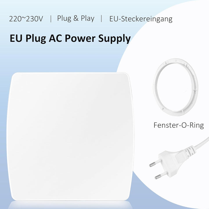 Moonjor 150mm Abluftventilator Küche, 240m³/h IPX2 Leiser Badlüfter Fensterlüfter mit Scheckventil 1