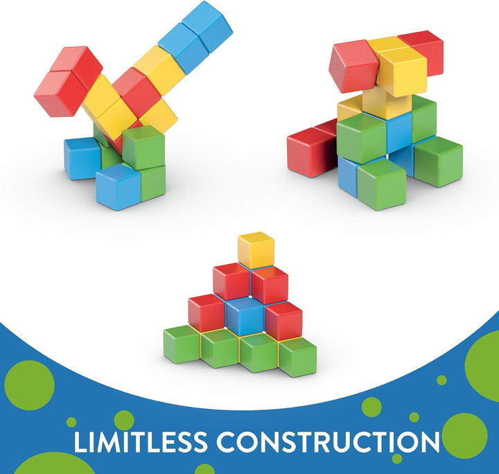 Geomag - Magicube 1+ Full Colour - Magnetic Cubes for Kids - 4 Colours - 16 Blocks – 100 Percent Rec