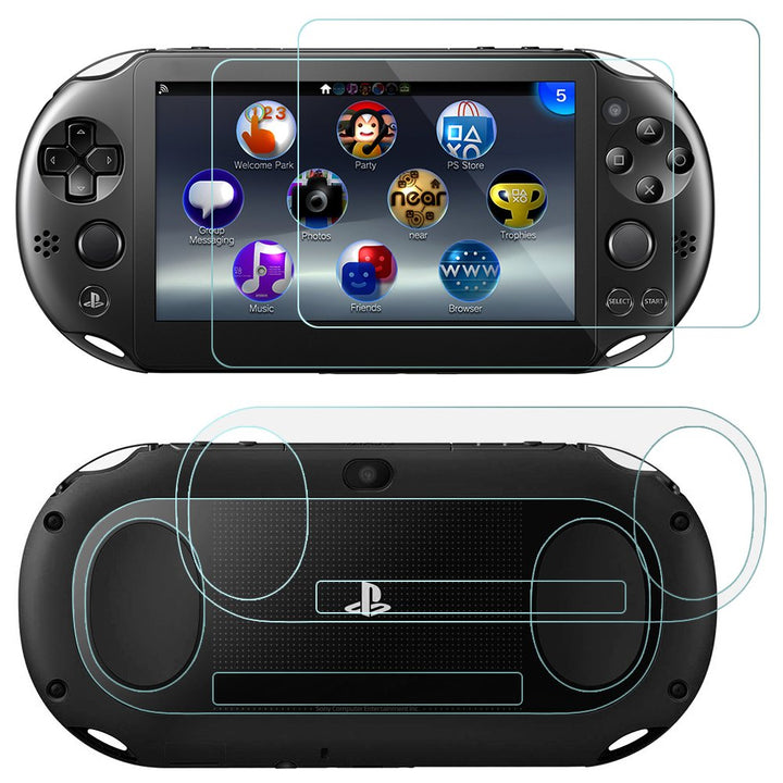 Displayschutzfolien für PlayStation Vita2000 mit rückseitigen Abdeckungen, AFUNTA 2Pack (4Stück) Geh
