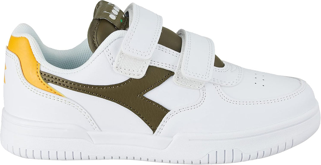 Diadora Unisex Kinder Raptor Low Ps Gymnastikschuh 31 EU Weiss Grün, 31 EU Weiss Grün