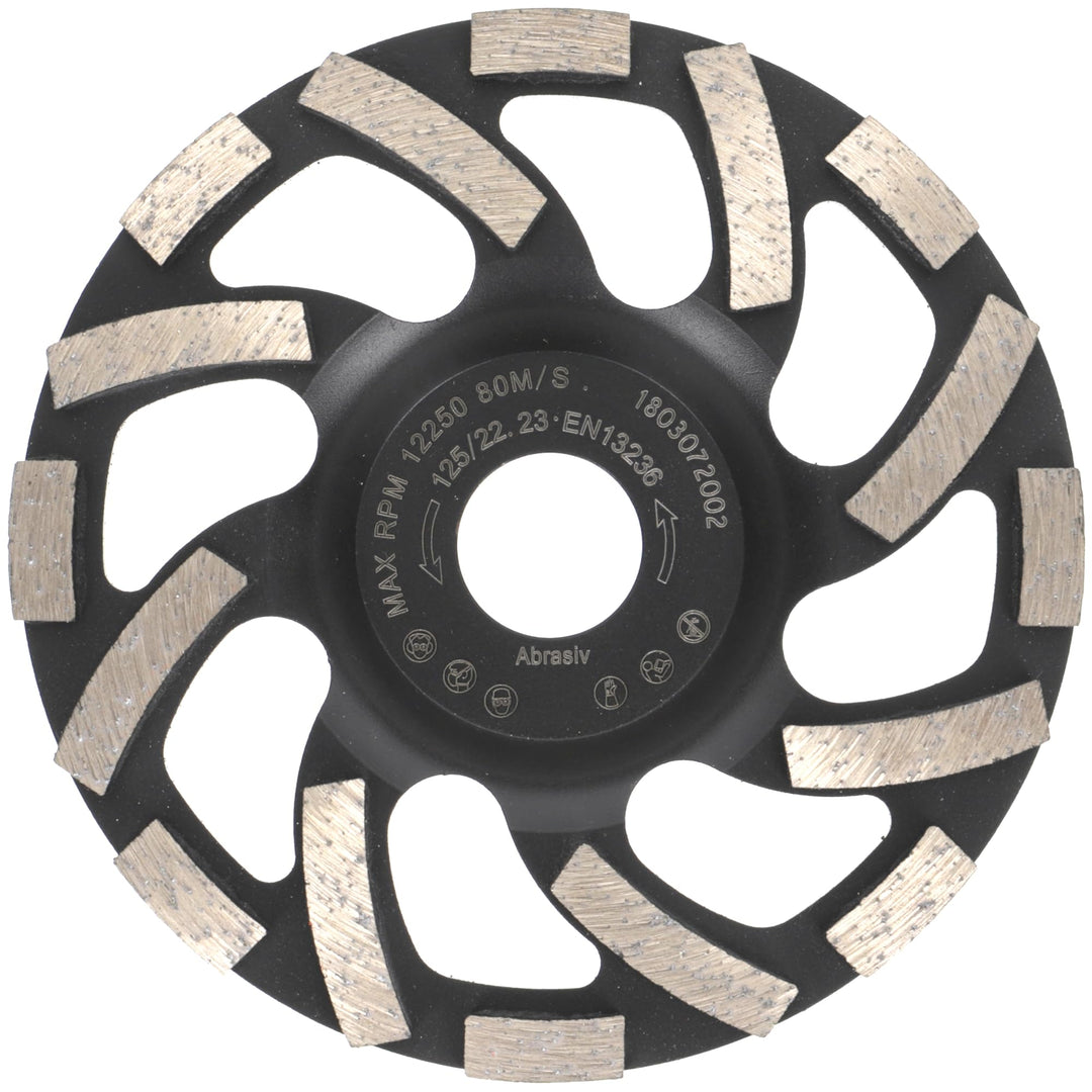 PRODIAMANT Diamant-Schleiftopf 125 mm x 22,2 mm Turbo ST91 Diamantschleifscheibe Asphalt Estrich Pro