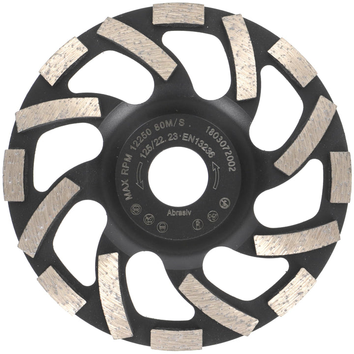 PRODIAMANT Diamant-Schleiftopf 125 mm x 22,2 mm Turbo ST91 Diamantschleifscheibe Asphalt Estrich Pro