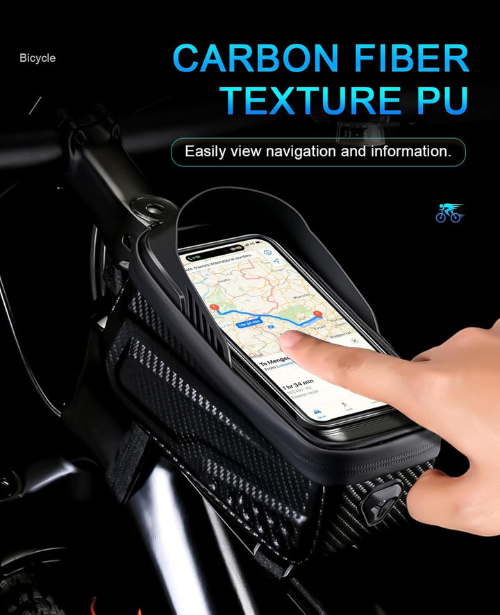 Wasserdichte Fahrrad Rahmentasche mit TPU Touchscreen für Smartphones bis zu 6.8 Zoll – Handytasche,