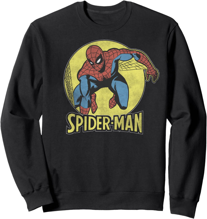 Marvel Spider-Man Classic Comic Themed Circle Portrait Sweatshirt