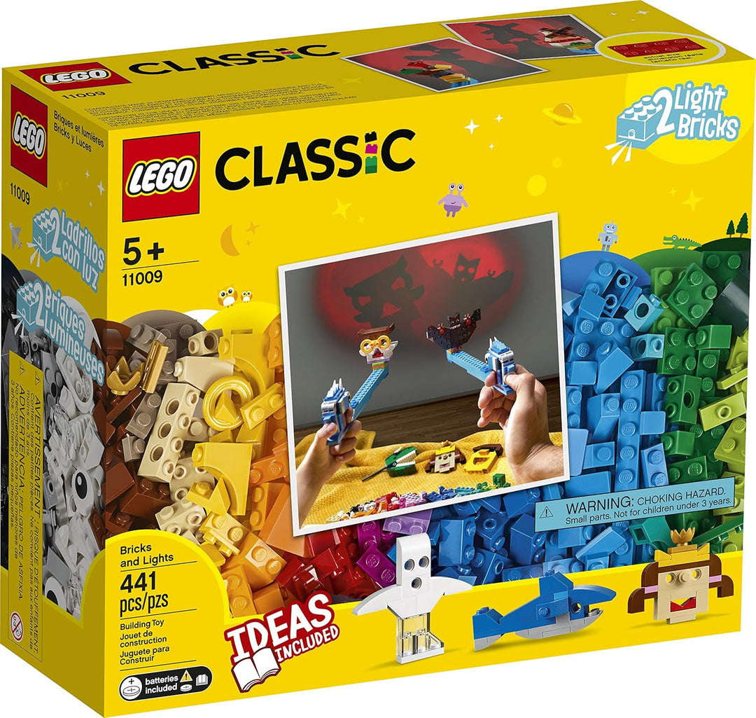 LEGO Classic Bausteine - Schattentheater, Baukasten für Schattenfiguren, lustiges Konstruktionsspiel
