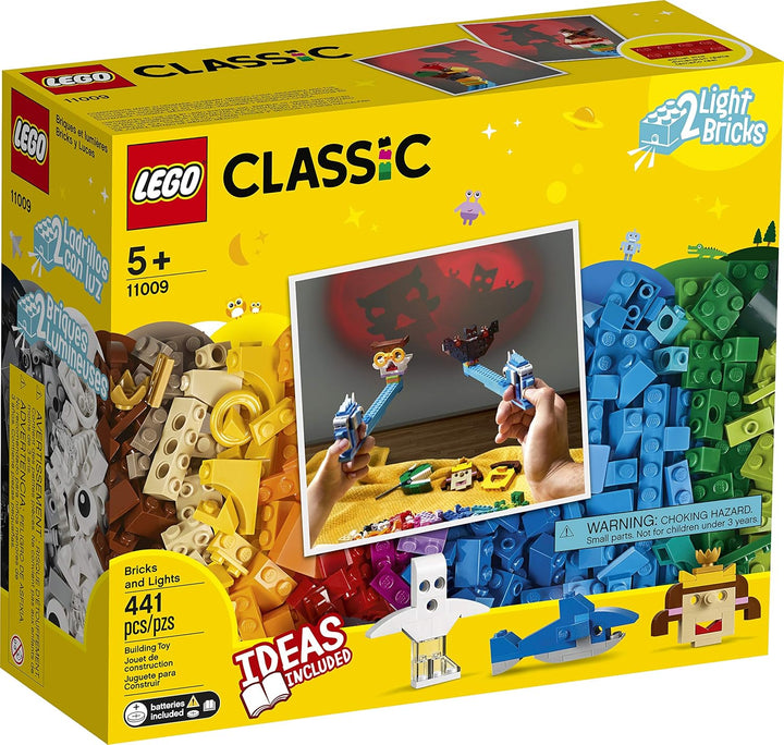 LEGO Classic Bausteine - Schattentheater, Baukasten für Schattenfiguren, lustiges Konstruktionsspiel