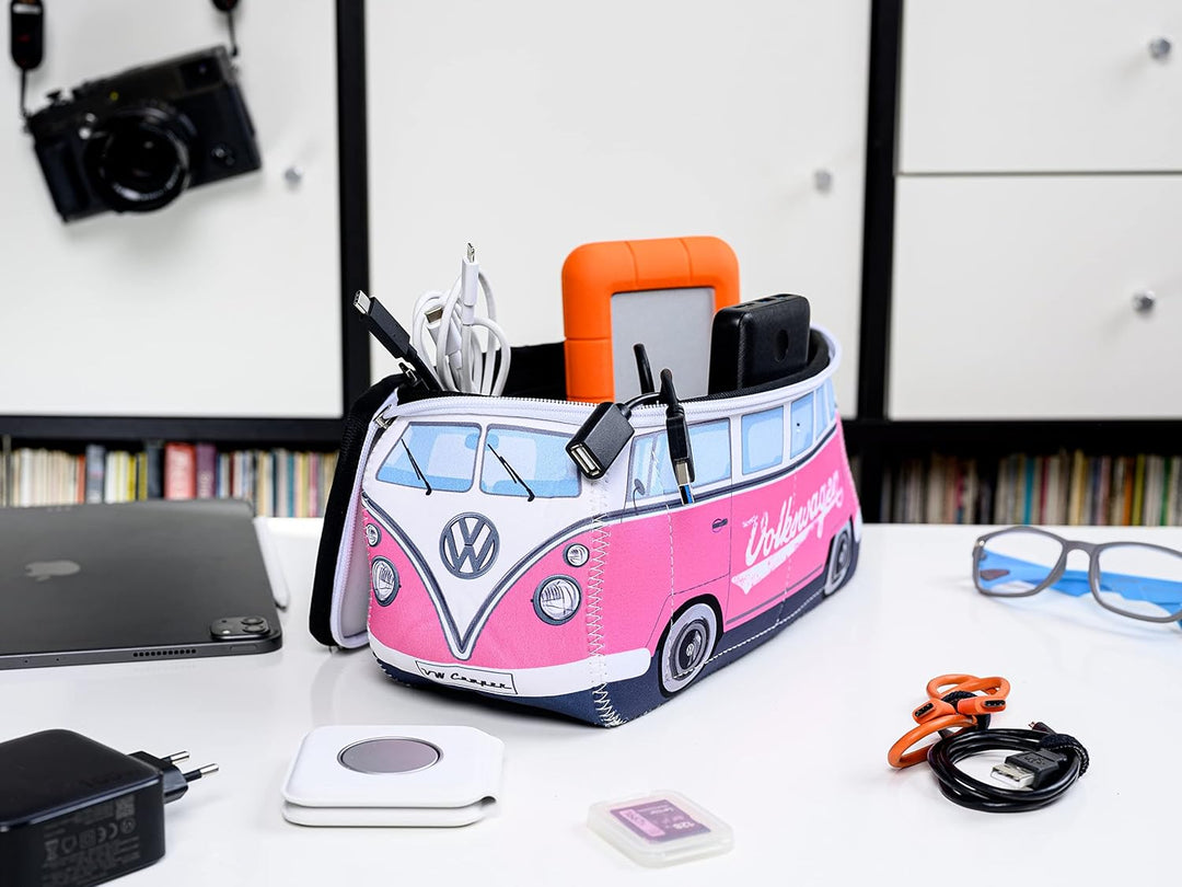 BRISA VW Collection - T1 Bulli Bus Kulturbeutel Kosmetiktasche | Volkswagen Universaltasche Waschbeu