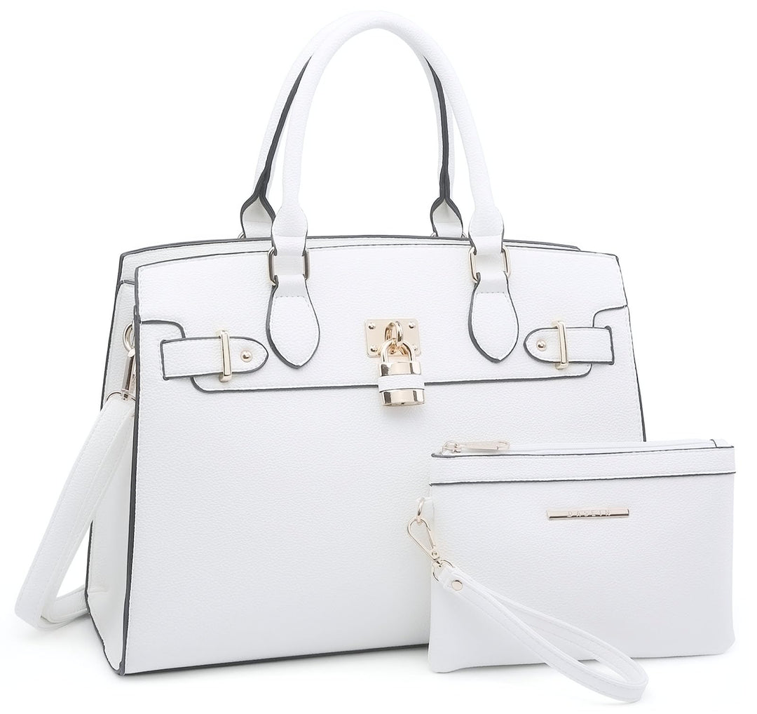 Dasein Women Handbags and Purses Ladies Shoulder Bag Top Handle Satchel Tote Work Bag with Matching