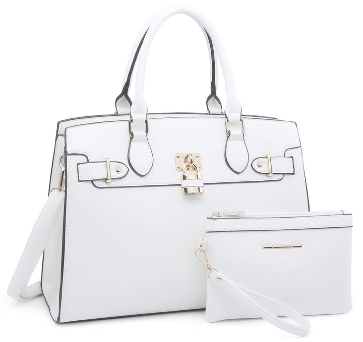 Dasein Women Handbags and Purses Ladies Shoulder Bag Top Handle Satchel Tote Work Bag with Matching
