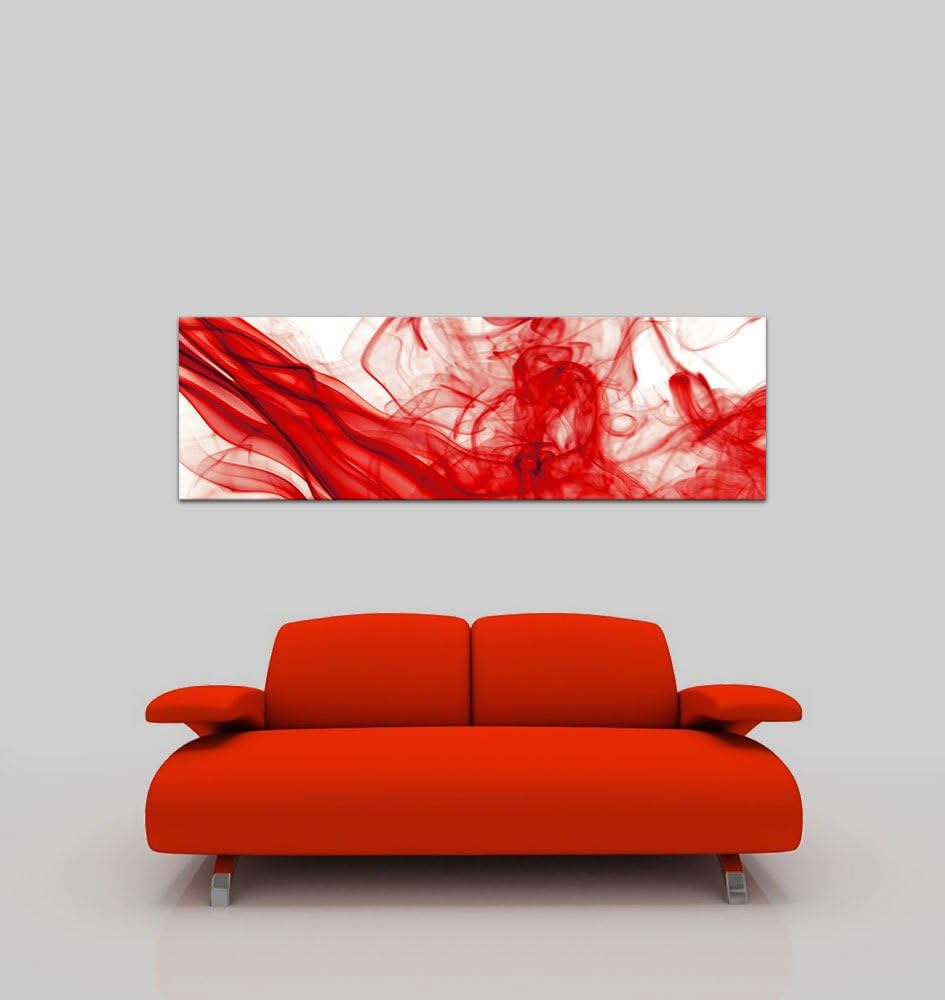 Bilderdepot24 Bild auf Leinwand | Rauch Abstrakt in 160x50 cm als Panorama Wandbild XXL | Wand-deko