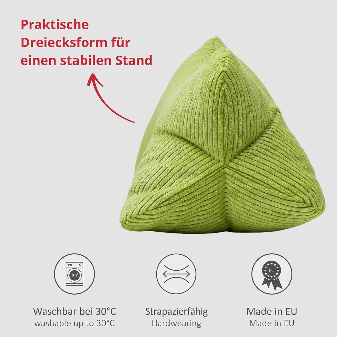 liebling Cord Lesekissen für Bett und Sofa, Bücherkissen, Lesehilfe, 40x25 cm, Leseknochen, Serie Ve