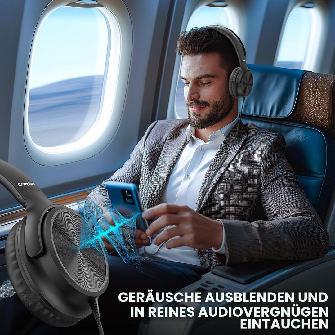 USB-C-Kopfhörer kabelgebunden, Over-Ear-Kopfhörer mit Mikrofon, Lautstärkeregler, HD-Stereo-Sound, f
