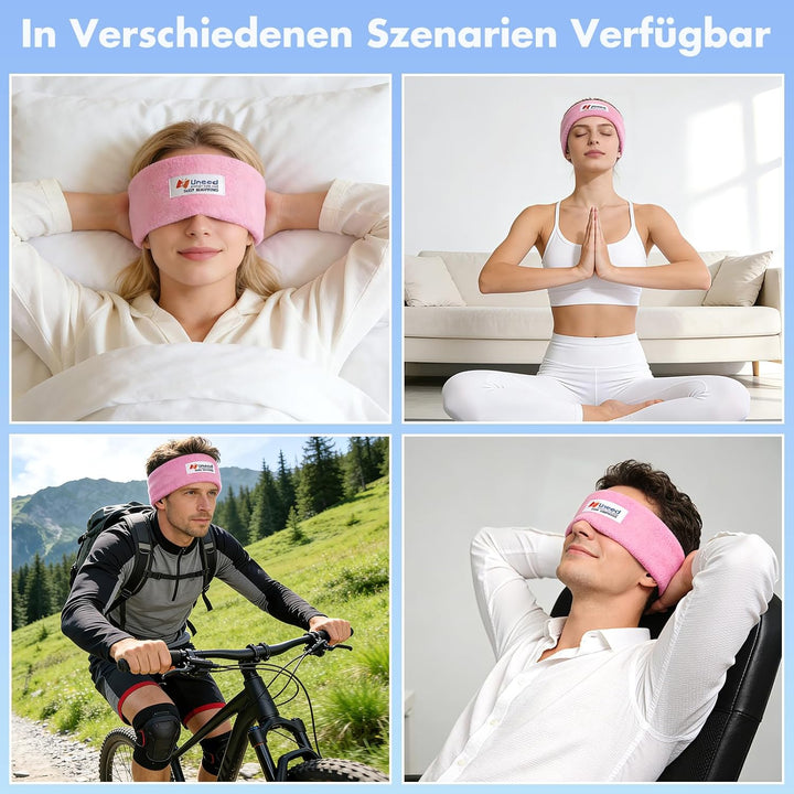 Sharplace Schlafkopfhörer Stirnband mit Kabel, Kopfhörer im Stirnband Sport, Soft Comfortable Wired