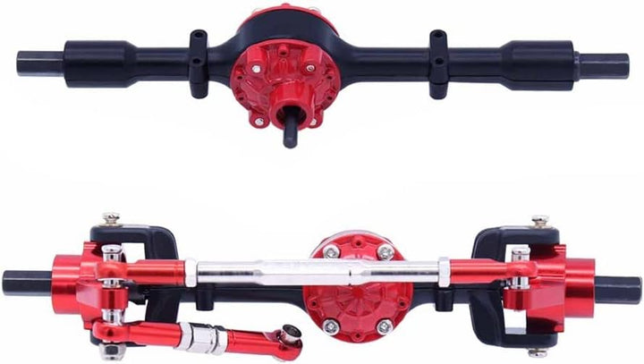 Iegefirm Metall-Vorder- und Hinterachsen-Set für C14 C24 C34 C44 B14 B24 1/16 RC Car Upgrades Teile