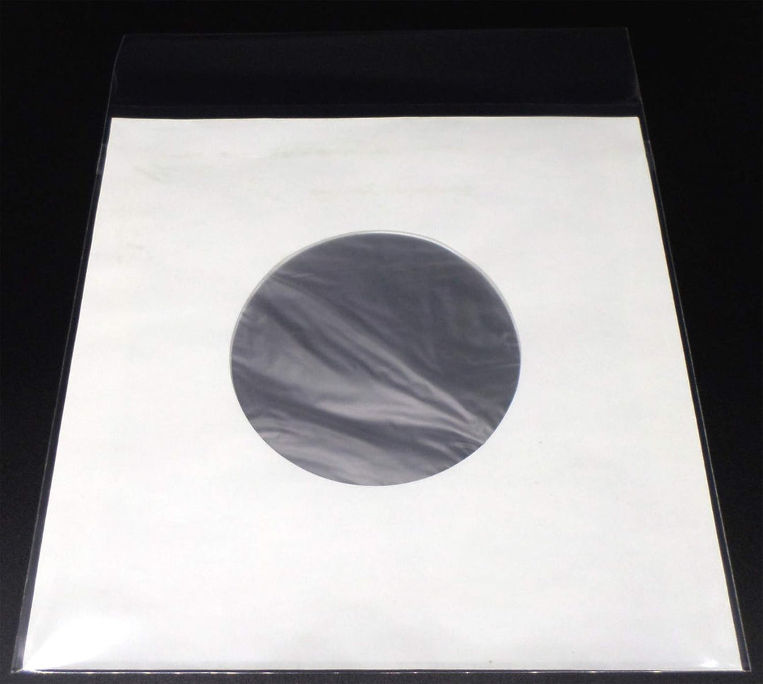 docsmagic.de 100 Polylined Paper Inner Sleeves + Premium Resealable Outer Bags for 12" 33rpm Vinyl R