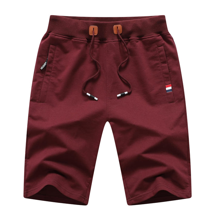 Tansozer Sport Shorts Herren Mit Reissverschluss Rot M, Rot M