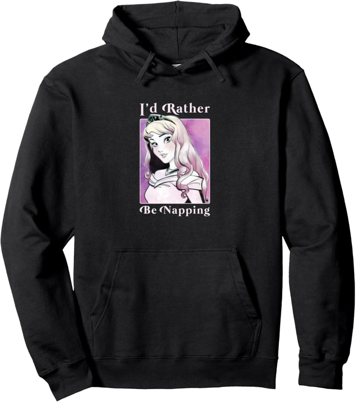 Disney Sleeping Beauty Aurora I'd Rather Be Napping Portrait Pullover Hoodie