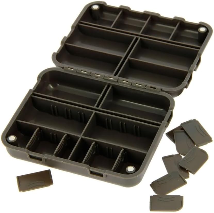 Tacklebox Set mit Magnetverschluss - Köderbox zum Angeln zweiseitig mit vielen Fächern Angelbox in g