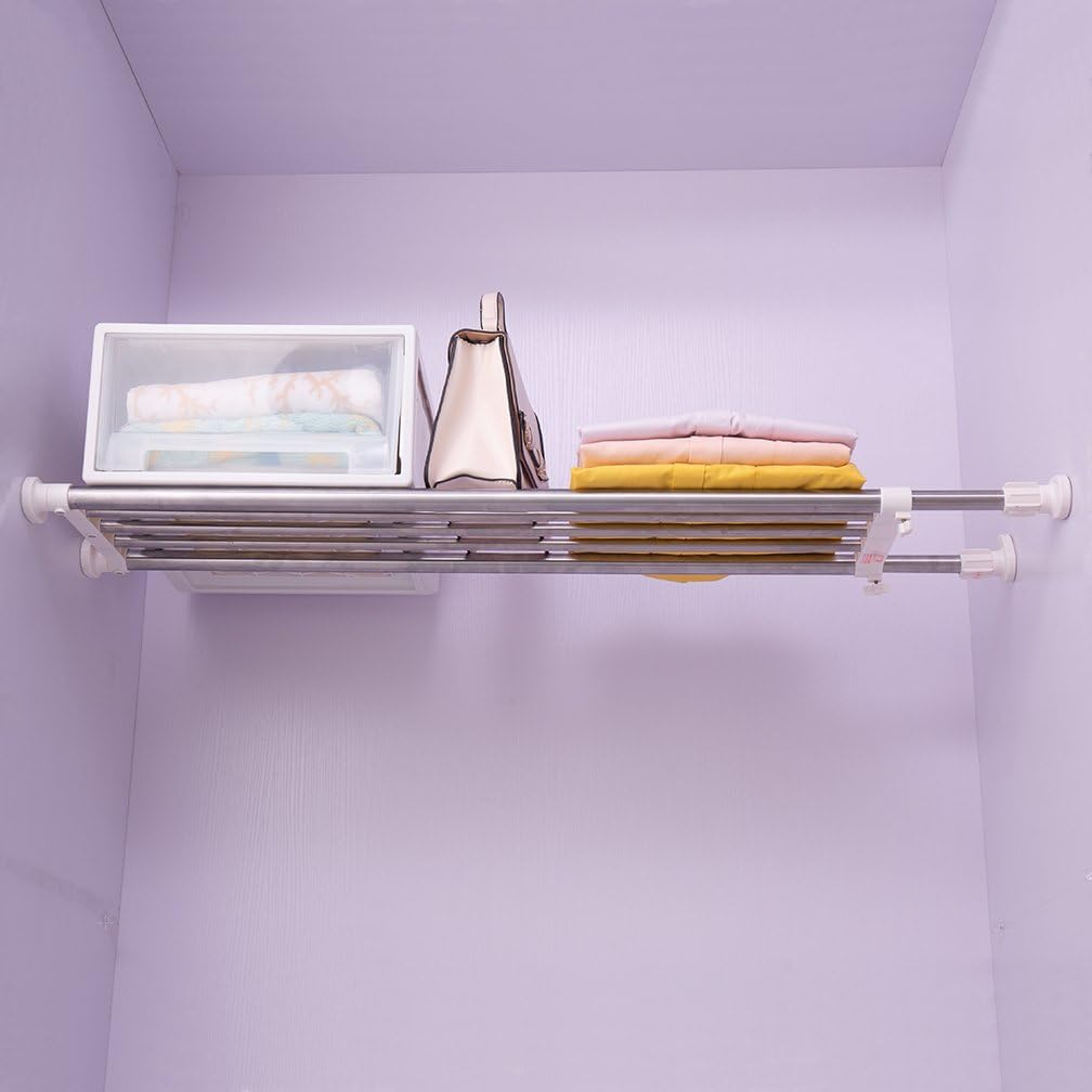 Hershii Erweiterbarer Schrank Teiler Kleider organisator Teleskopstangen Regal Hängende Stange Schwe