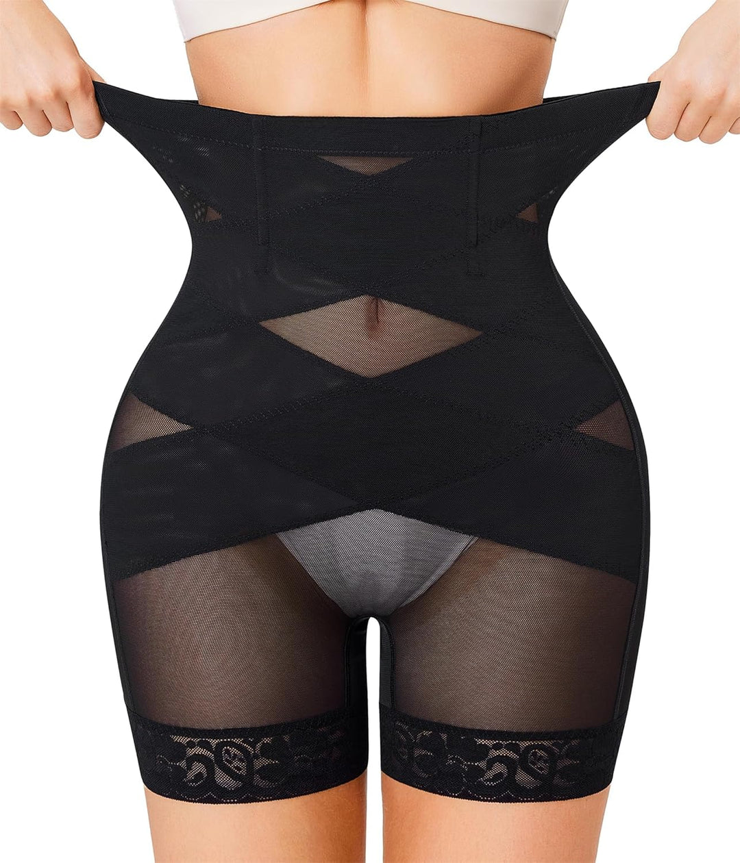Gotoly Shapewear Damen Bauchweg Unterhose Hohe Taille Miederhose Mit Bein Figurenformend Miederpant