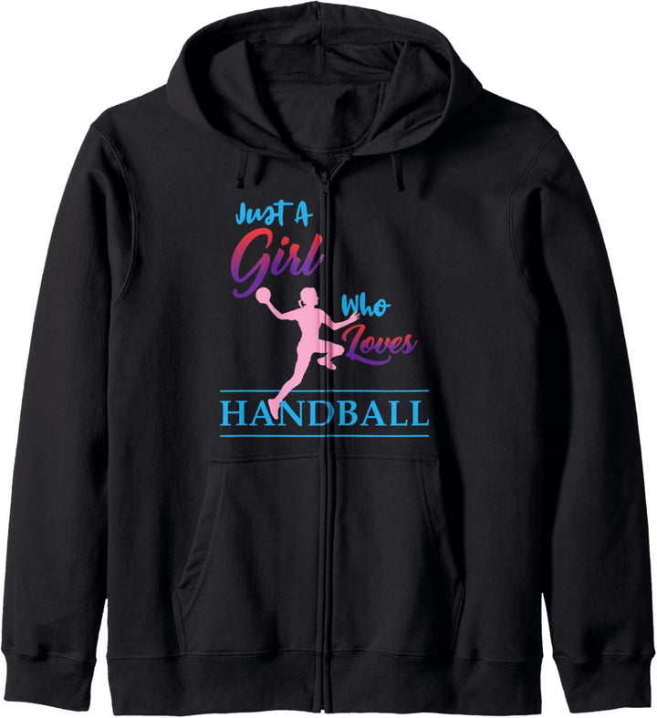 Handball Handballspielerin Mädchen und Frauen Geschenk Kapuzenjacke