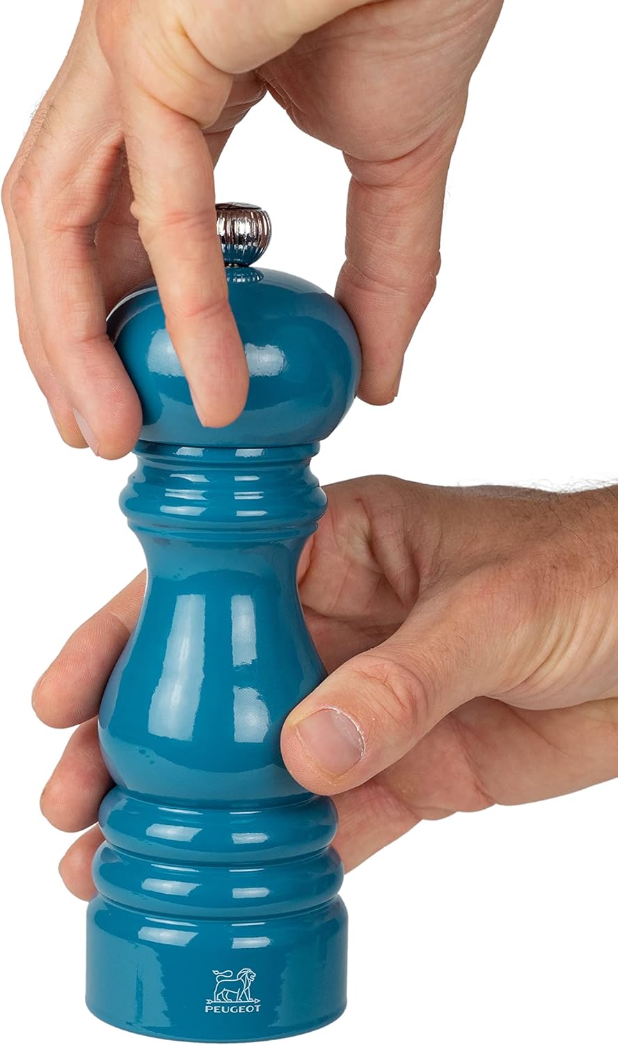Manuelle Pfeffermühle aus lackiertem Holz, Pazifikblau, 18 cm Pazifikblau Pfeffermühle, Pazifikblau