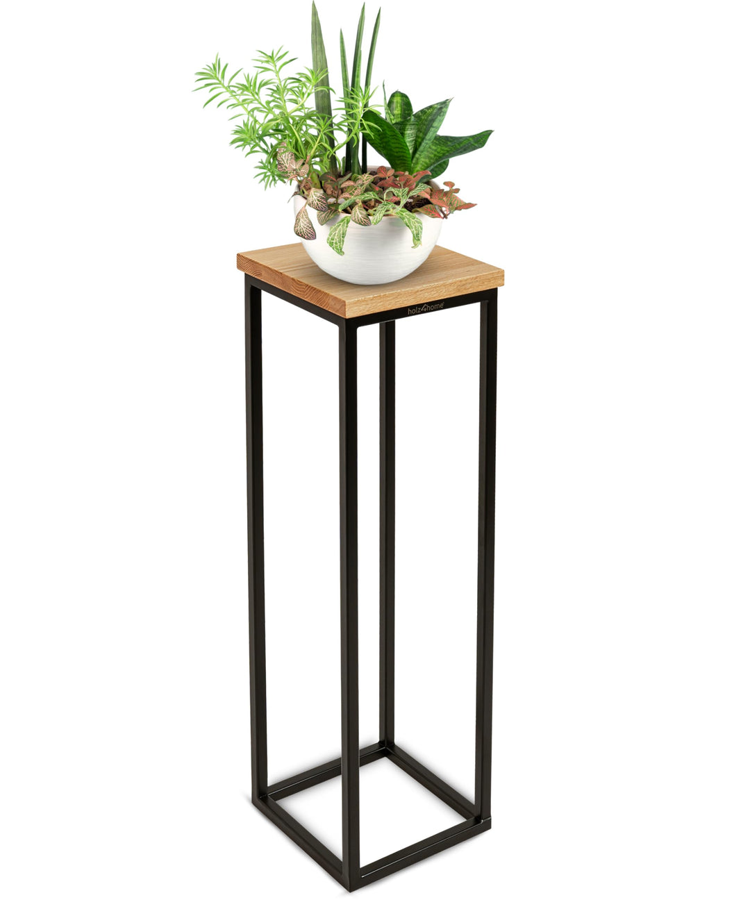holz4home® Dekoständer aus massiv Eichenholz I Blumenständer Natur Geölt I Höhe: 70 cm I Dekosäule m