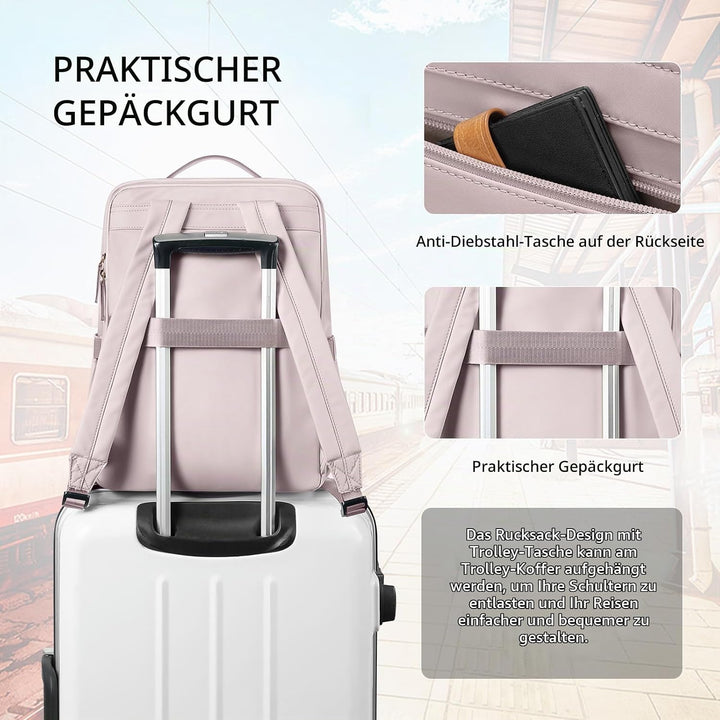 Stilvoller Laptop Rucksack für Damen von Fluggesellschaften zugelassen, Perfekt für die Arbeit das C