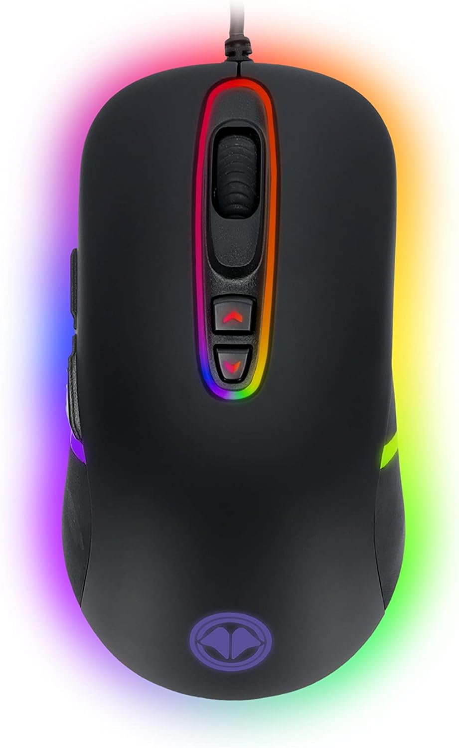 MILLENIUM Gaming Maus in Schwarz mit RGB LED - High Performance USB Gaming Mouse für Hobby-Gamer und