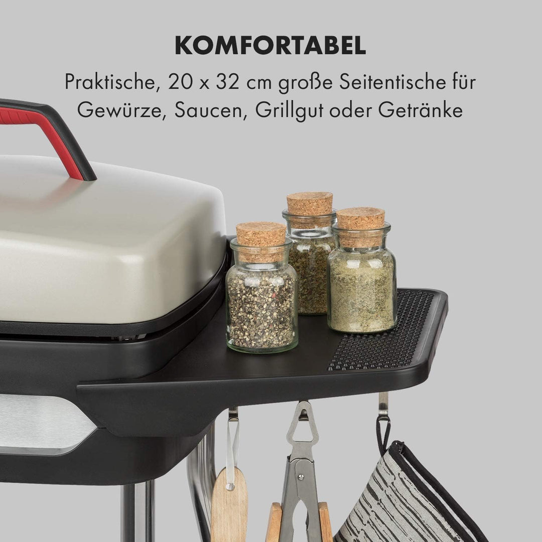 Klarstein Gatsby Elektrogrill Standgrill Tischgrill, Leistung: 2000 W, EasyGrill Concept, Grillfläch