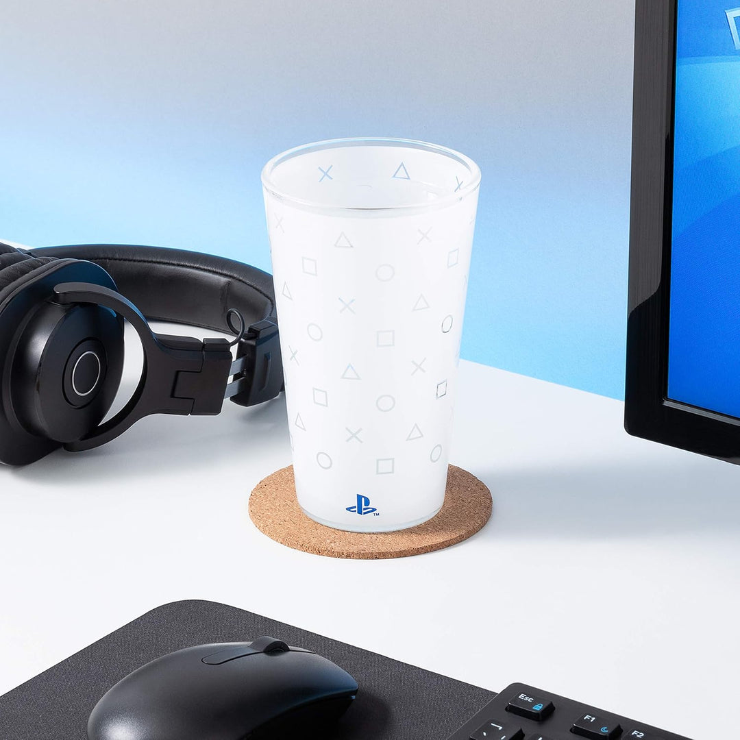 PlayStation Tumbler - Offiziell lizenziert, PS5 Tumbler für kalte Getränke, Weiss umhüllt, Geschenk