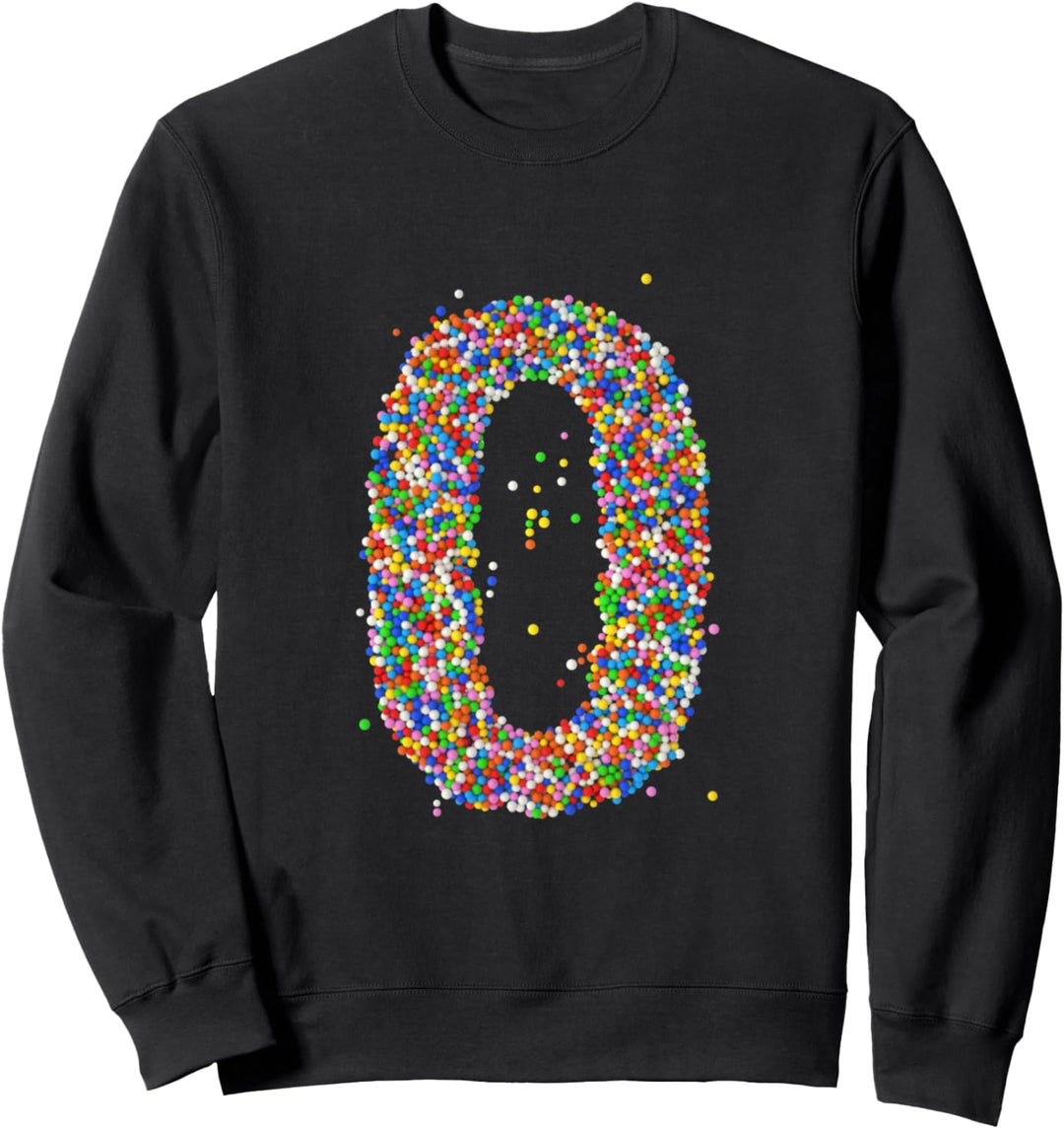 Buchstabe O Bonbon-Regenbogen Streuartikel Monogrammstil Sweatshirt