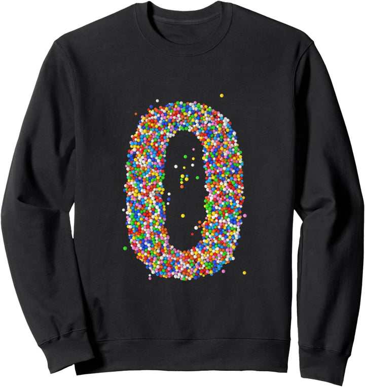 Buchstabe O Bonbon-Regenbogen Streuartikel Monogrammstil Sweatshirt