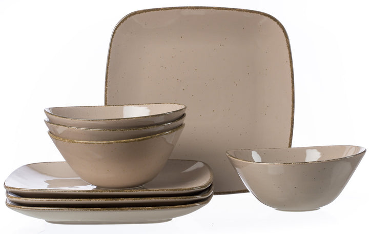 Ritzenhoff & Breker Tafelservice Casa, 8-teilig, Tafelservice, Nougat, 33 x 33 x 18 cm Tafelservice